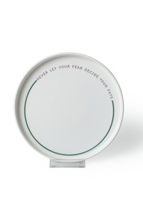 Hermia Juego de 6 Platos para Postres de Cerámica Blanca, 21 cm